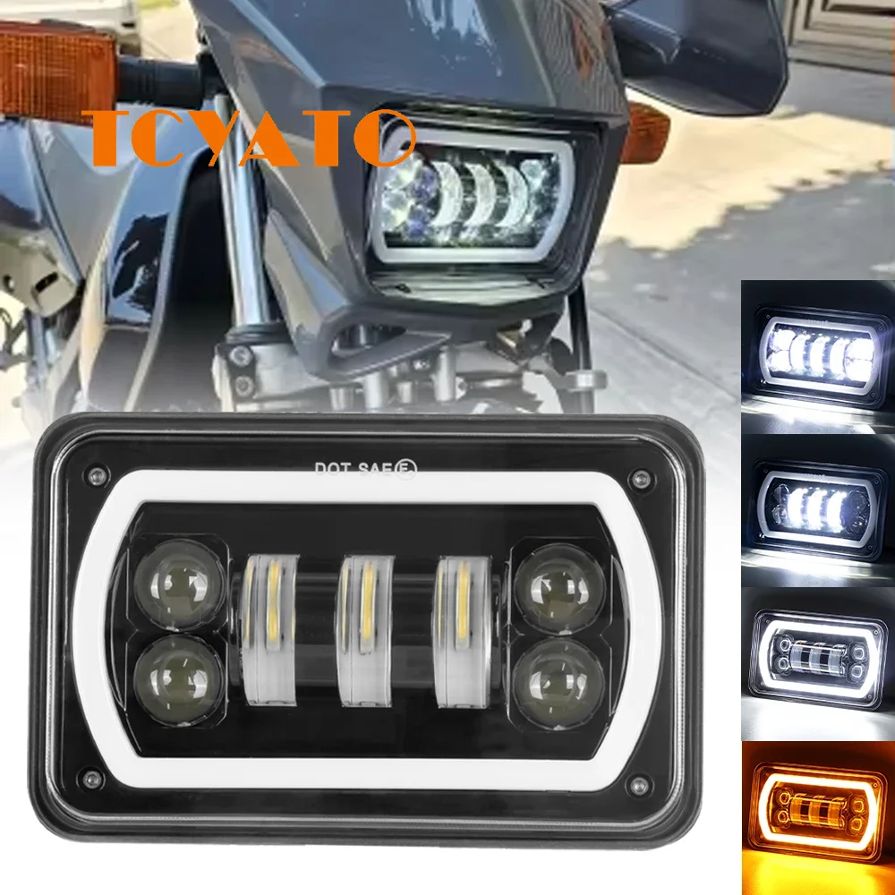 

TCYATO 7 Inch LED Headlight 45W Single Dual Beam 4SMD Turnal Light for Offroad H4 Led Projector