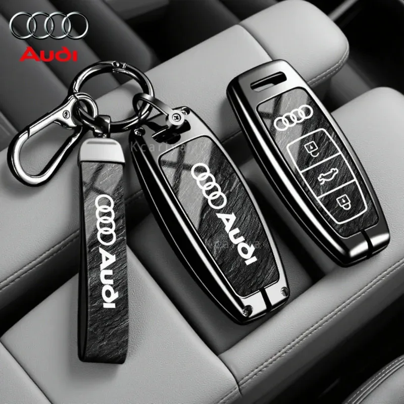 

Для Audi Q8 RSQ8 A6 C8 S6 RS6 A7 S7 RS7 A3 8Y A8 D5 4N RS E-tron GT Q4 Q7 4M Аксессуары Автомобильный чехол для дистанционного ключа Держатель корпуса