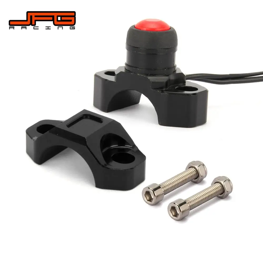 CNC Universal Motorcycle Engine Stop Start Kill Switch Momentary Push Button Switch For 22mm handlebar Mounted Bars Dirt Bike