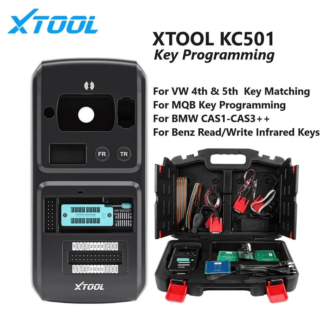 XTOOL KC501 программатор автомобильных ключей для Mercedes Volvo, полный ключ потерянного MCU, чип EEPROM, инструмент для чтения и записи, совместимый с X100 Pad3 MAX
