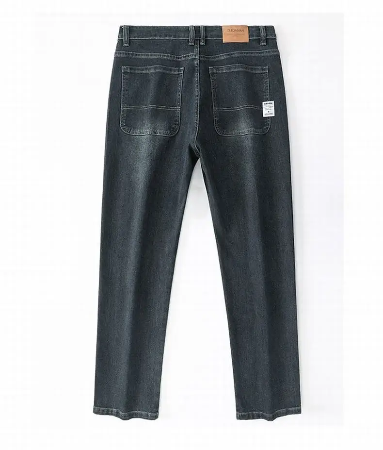 Frühling und Herbst Herren Baggy Jeans Casual Straight Stretch Vielseitige Business Denim Hosen mit weitem Bein Bequeme lockere Hosen – Detail 13