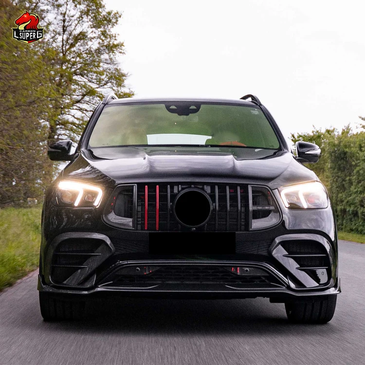 High Quality Upgrade B-Style Body Kits For Mercedes-BENZ GLE Class GLE63 Front Lip rear diffuser exhaust grille Fender Spoiler