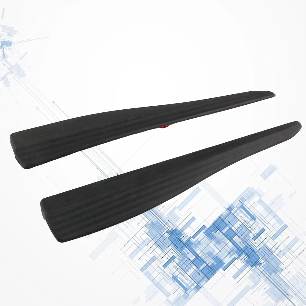 

2Pcs Car Anti-Scratch Strip Protective Carbon Fiber Bumper Decorative PVC Auto Strip 28cm Black Car Bumper Protector