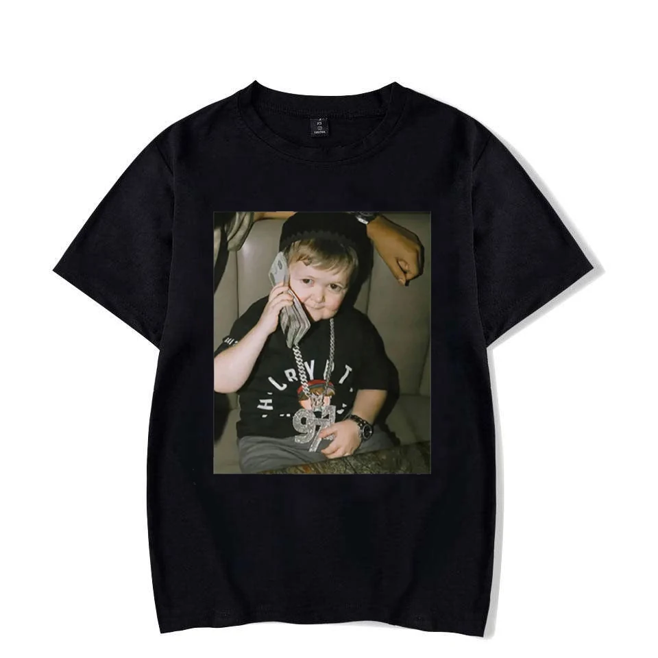 

Hasbulla Battle T-shirt Mini Khabib Blogger Graphic T-shirt Men's and Women's Oversized T-shirt Street Clothing Summer Couple's