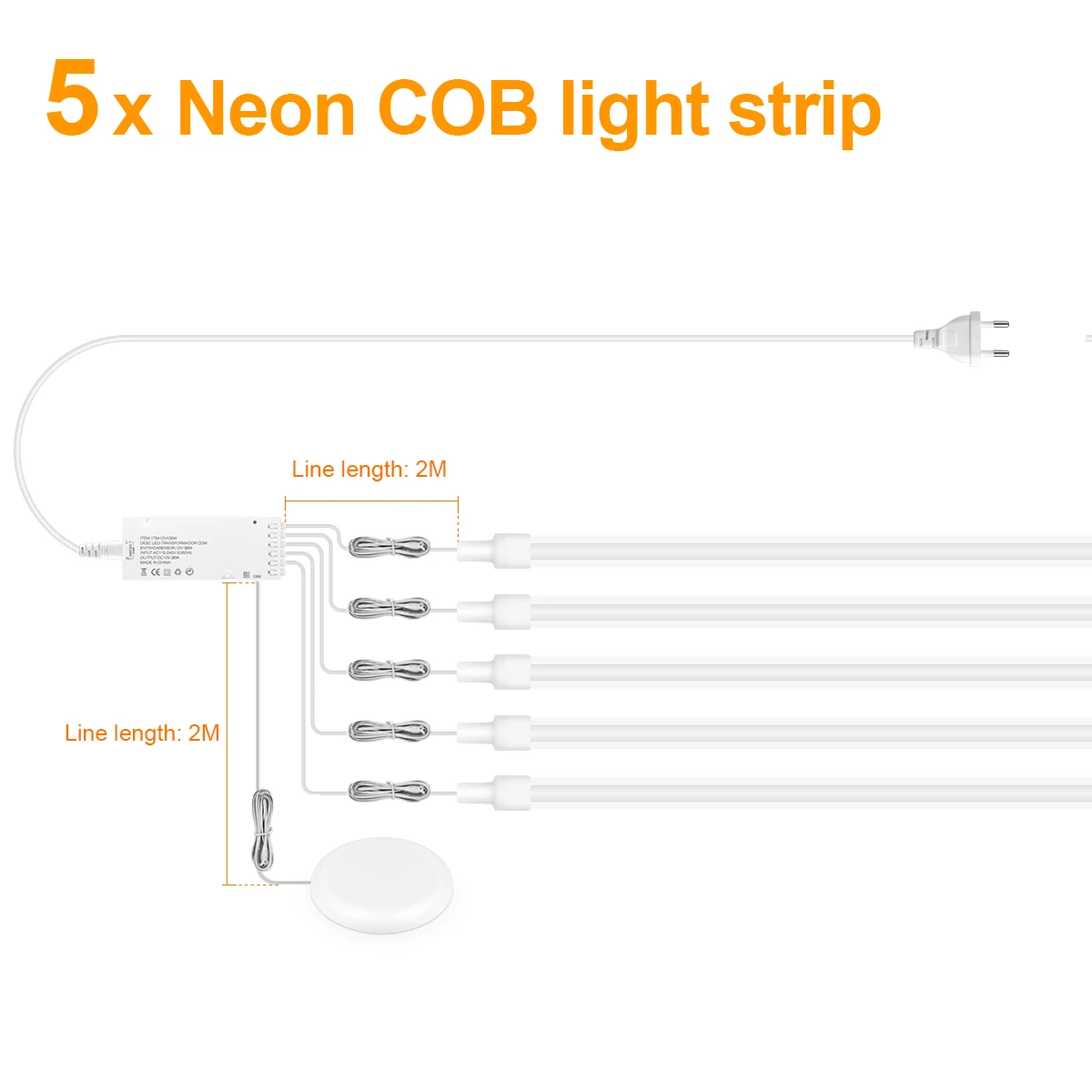 5PCS LED Neon Light