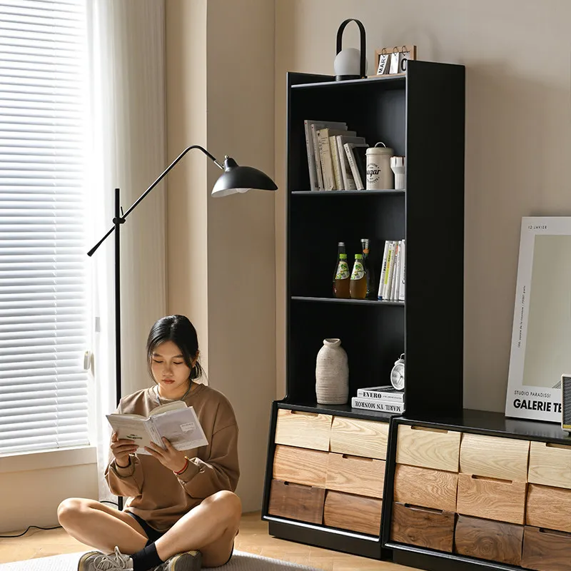 simple bookcase, living room floor-to-ceiling integrated wall shelf, sofa, bedroom storage side cabinet