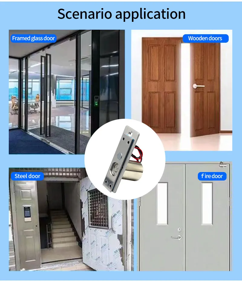 New DC12V Electric Drop Bolt Lock NC Fail Safe Stainless Waterproof Outdoor Embed Install Magnetic Induction Electronic Cylinder