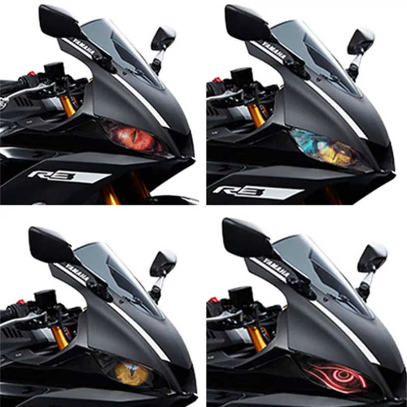 

Motorcycle Accessories Front Fairing Headlight Guard Sticker Head light protection Sticker For YAMAHA YZF-R3 R3 r3 yzfr3 2023