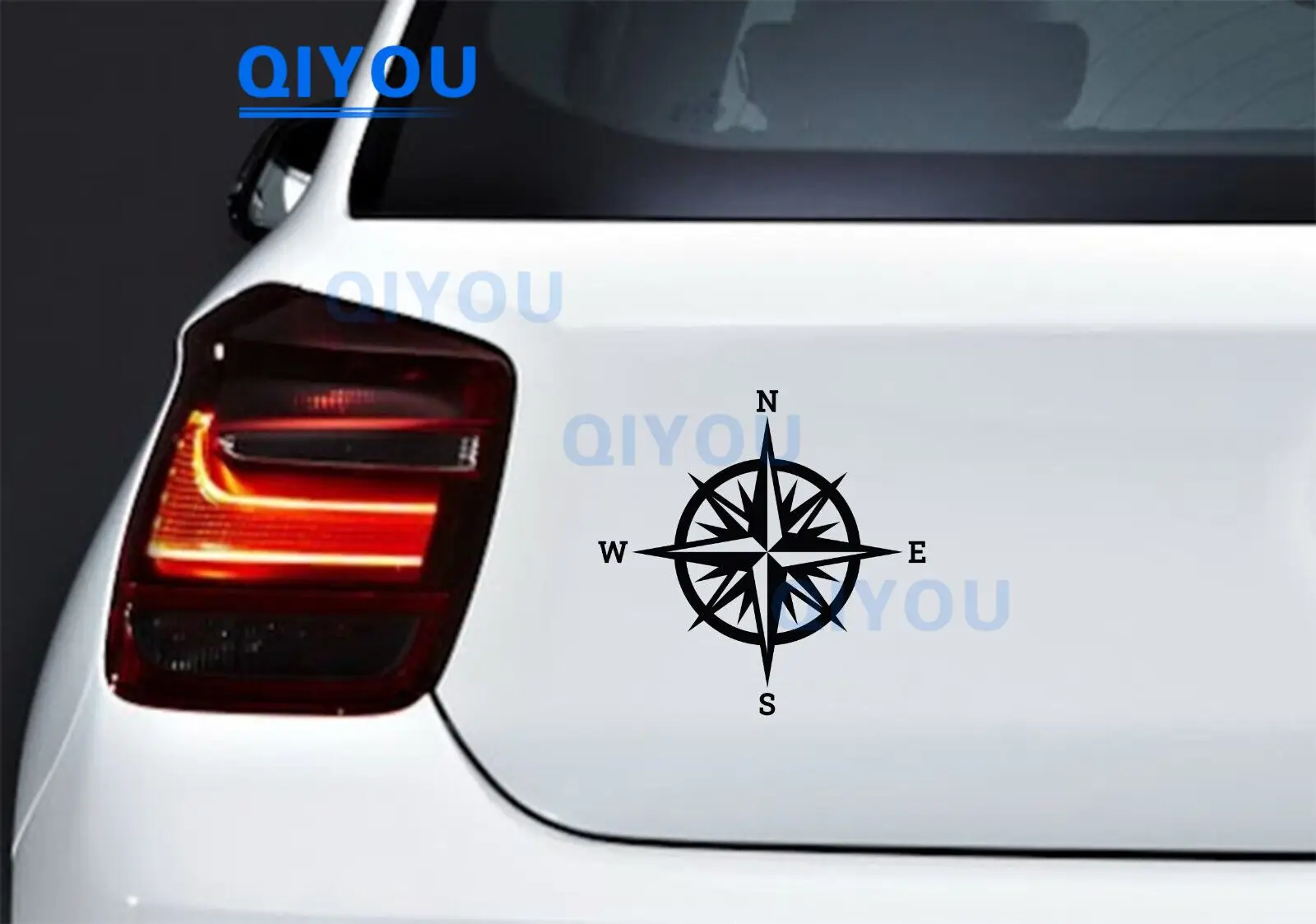 Mountain Compass Car Sticker Camping Car Adventure ARROWS COMPASS Nautical Navigation Travelers Stickers Auto Parts PVC Decal