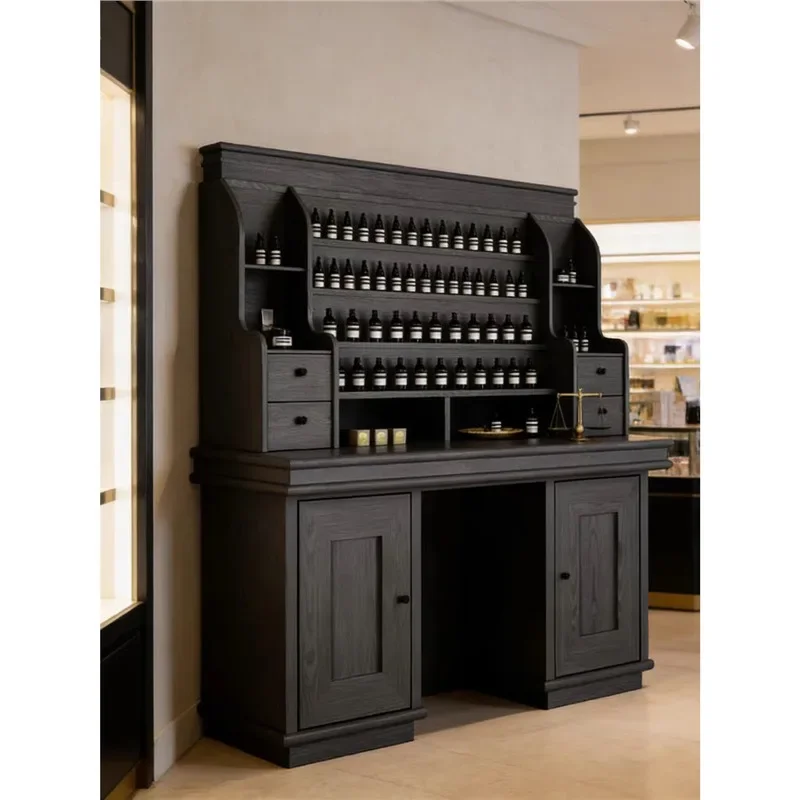 Aromatherapy Essential Oil Display Cabinet Aromatherapy Studio Fragrance Taichung Antique Cosmetics Display Beauty Club Shelf