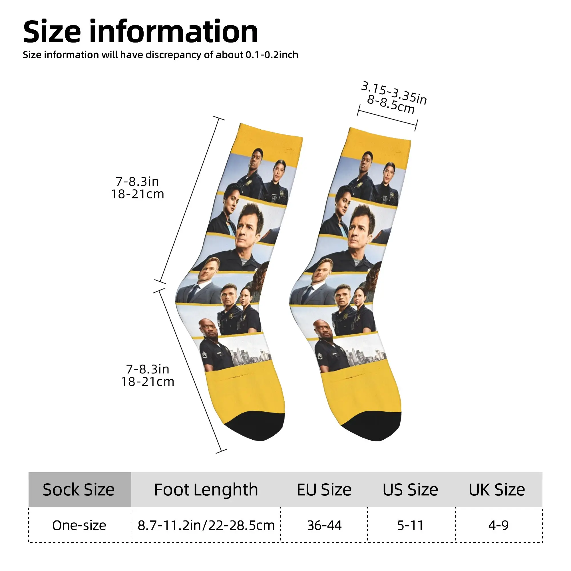 The Rookie TV Show Strümpfe Design Casual Socken Herbst Antibakterielle Socken Erwachsene Männer Outdoor Weiche Atmungsaktive Socken