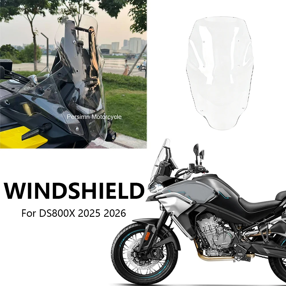 2025 2026 New Motorcycle Windshield Windscreen Wind Deflector Fairing With Headlight Protection Guard Cover Kits For Voge DS800X