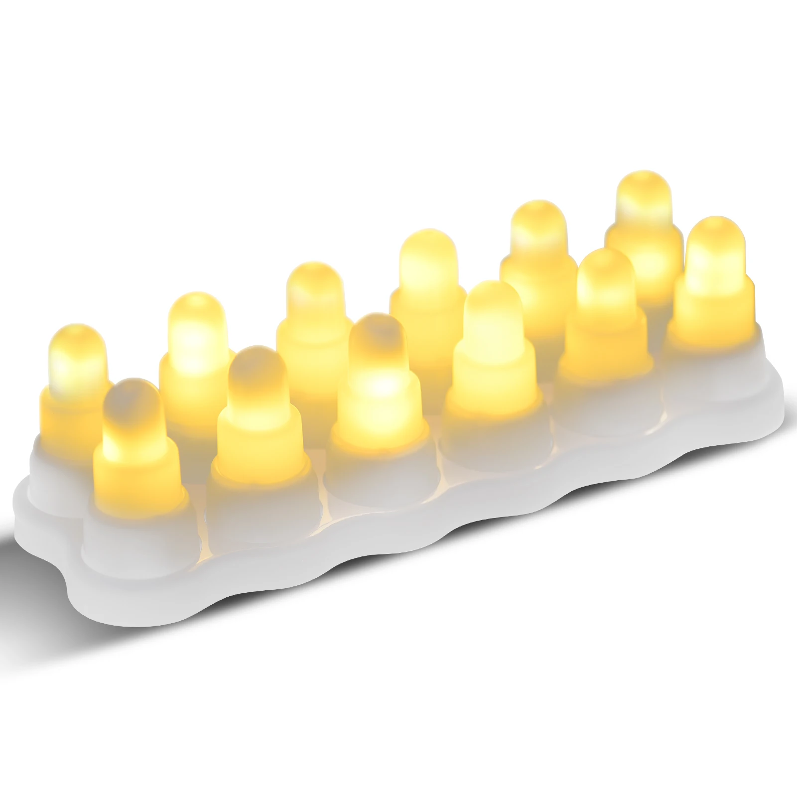 12 Pack Flameless Candles Led Candles Flickering USB Operated Electric Cordless Fake Candles for Room Party Votive Gift Ideas