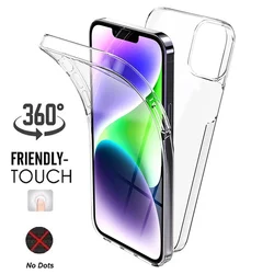 360 Full Body Front Back Protective Case For iPhone 16 15 12 13 14 11 Pro Max X XR XS 7 8 Plus SE 20 Soft Hard Transparent Cover