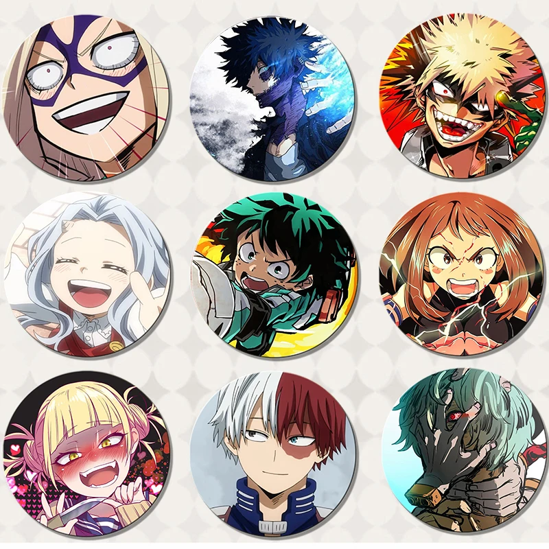 

58mm New My Hero Academia Brooches Pins Cartoon Round Badges Animation Midoriya Izuku Bakugou Katsuki Badge Gift Backpack Decor