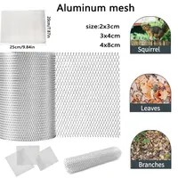 25x20cm Aluminum mesh small grid diamonds shaped mesh decorative screen lampblack filter Car Grill Mesh Sturdy Metal Mesh Sheets