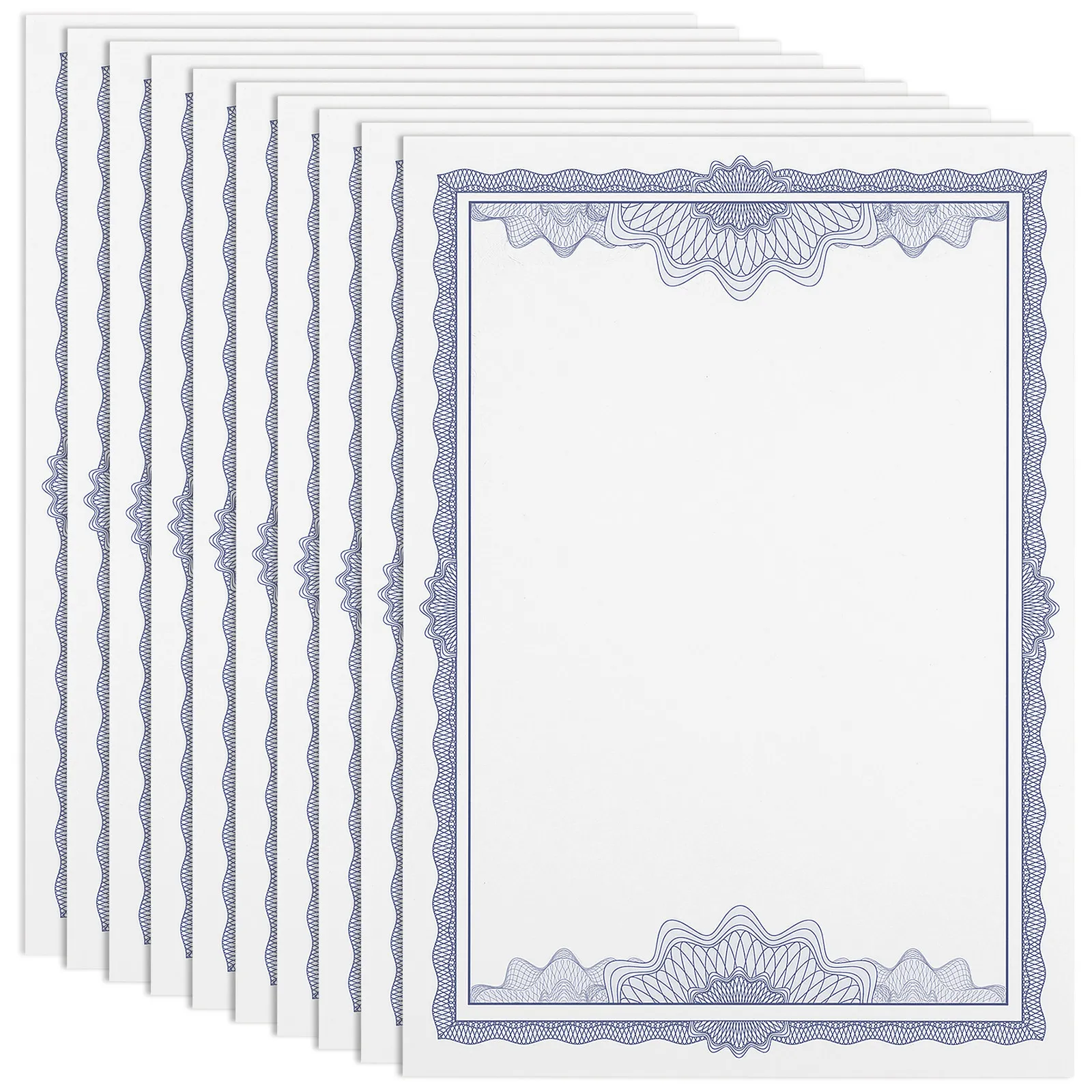 10Pcs A4 Blank Diploma Paper Printable Writable Certificate Paper for Graduation Certificates Awards Sports School Office
