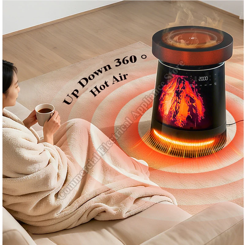 Electric Heater Barbecue Oven Household Humidifier Mobile Hearth Heater Tea Cooker Heater Ceramic Stove Intelligent Voice Heater