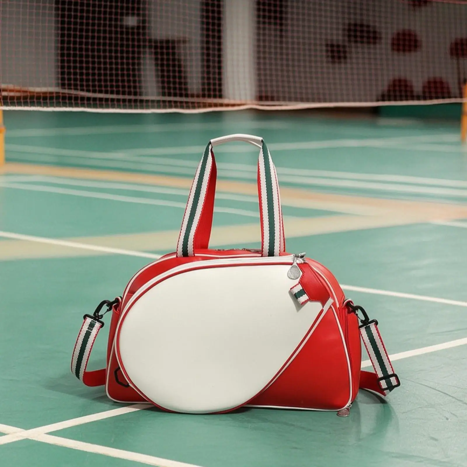 Waterproof Sports Pack PU Polyester Tennis Racket Bag with Secure Zipper and Big Front Pocket for Matches