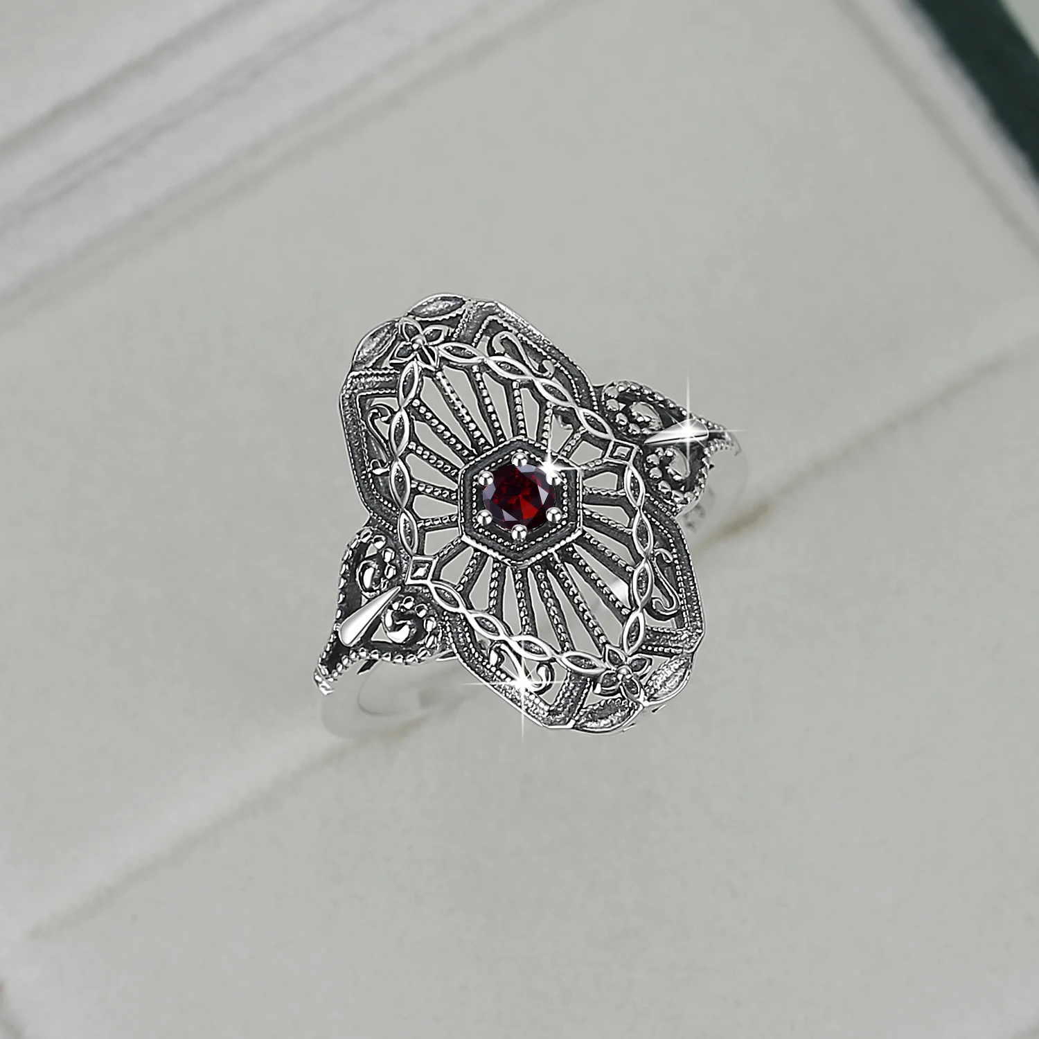 Middle Eastern Wedding Jewelry Vintage 925 Sterling Silver Rings Gemstone Engagement Rings Unisex Party Finger Accessories