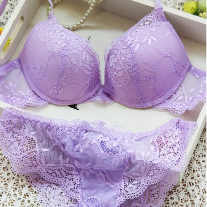 Women Bra Set Female Lace Sexy Underwear Lingerie Bra and Panty Set