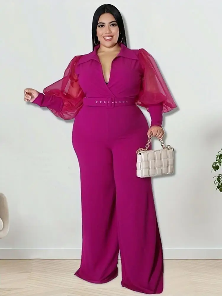 Woman Jumpsuit Chic and Elegant One Piece Ladies Large Size Clothes Plus Size Female Jumpsuit Wholesale Bulk Dropshipping