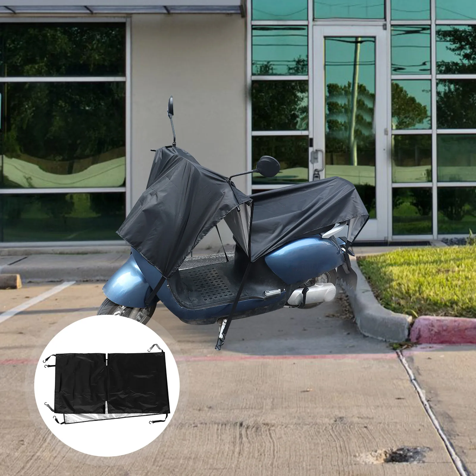 Scooter And Motorcycle Rain Cover Dustproof Motor Bike Cover Outdoor Tarp For Electric Bikes Motorcycles Bicycles  250cm 220cm