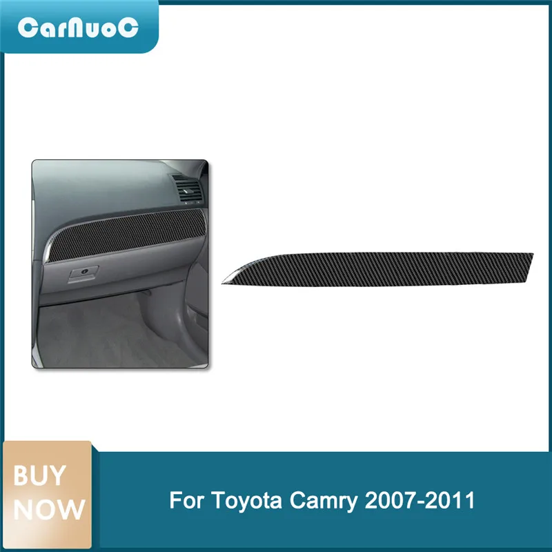 

For Toyota Camry 2007-2011 Without Navigation System LHD Passenger Panel Cover Trim Moulding Interior Accessories Carbon Fiber