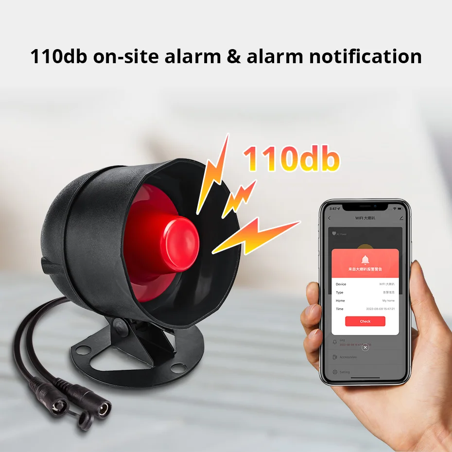 Imagem -02 - Kerui-tuya Inteligente Wifi Loundspeaker Sirene sem Fio Security Alarm System Kit Ladrão Início com Sensor de Porta Movimento Exterior Alexa