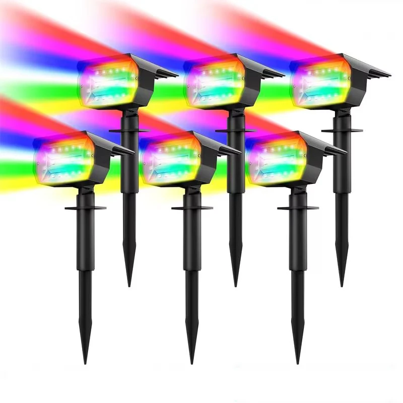 

HEMIAOMIAO IP65 Водонепроницаемый солнечный свет Эмирующий диод Ландшафтный светильник RGB Открытый солнечный свет Датчик движения Садовый солнечный свет