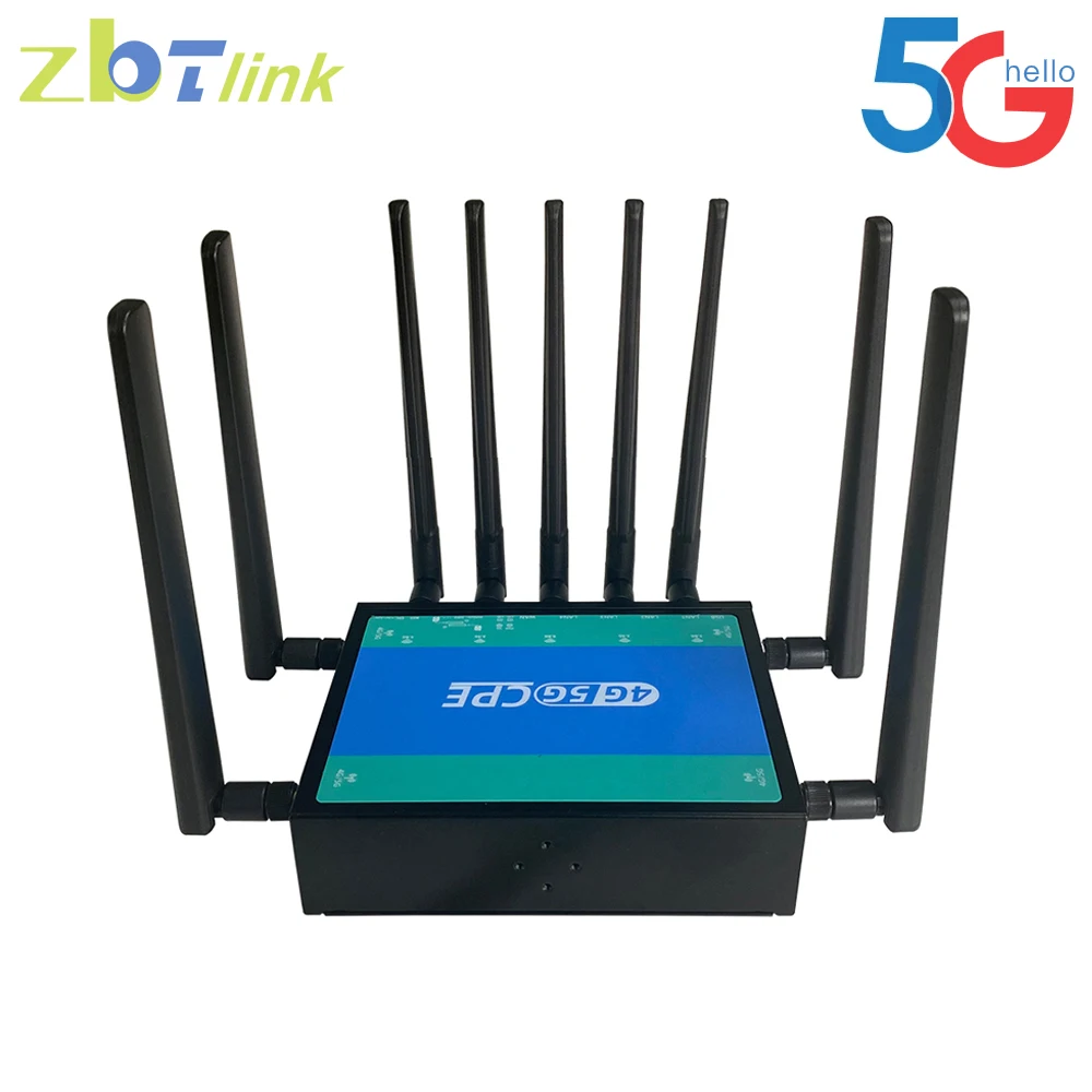 

Zbtlink 5G Router with Two SIM WiFi6 3000Mbps SimCard CPE Modem RM520N-GL 2.4GHz 5Ghz 8 Antenna Home Hotspot WiFi Router