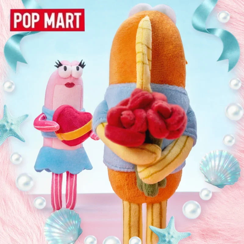 POP MART GONG Bikini Bottom Buddies Romantic Fish Series Plush Pendant Genuine Blind Box Toys Mystery Box Doll Cute Gifts