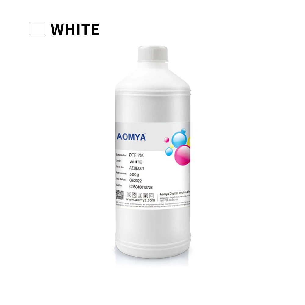 Aomya 500ML DTF Ink Transfer Film Tinta DTF For Epson DX5 DX6 DX7 XP600 i3200 PrintHead L1800 F2100 F3070 L805 L800 High Quality