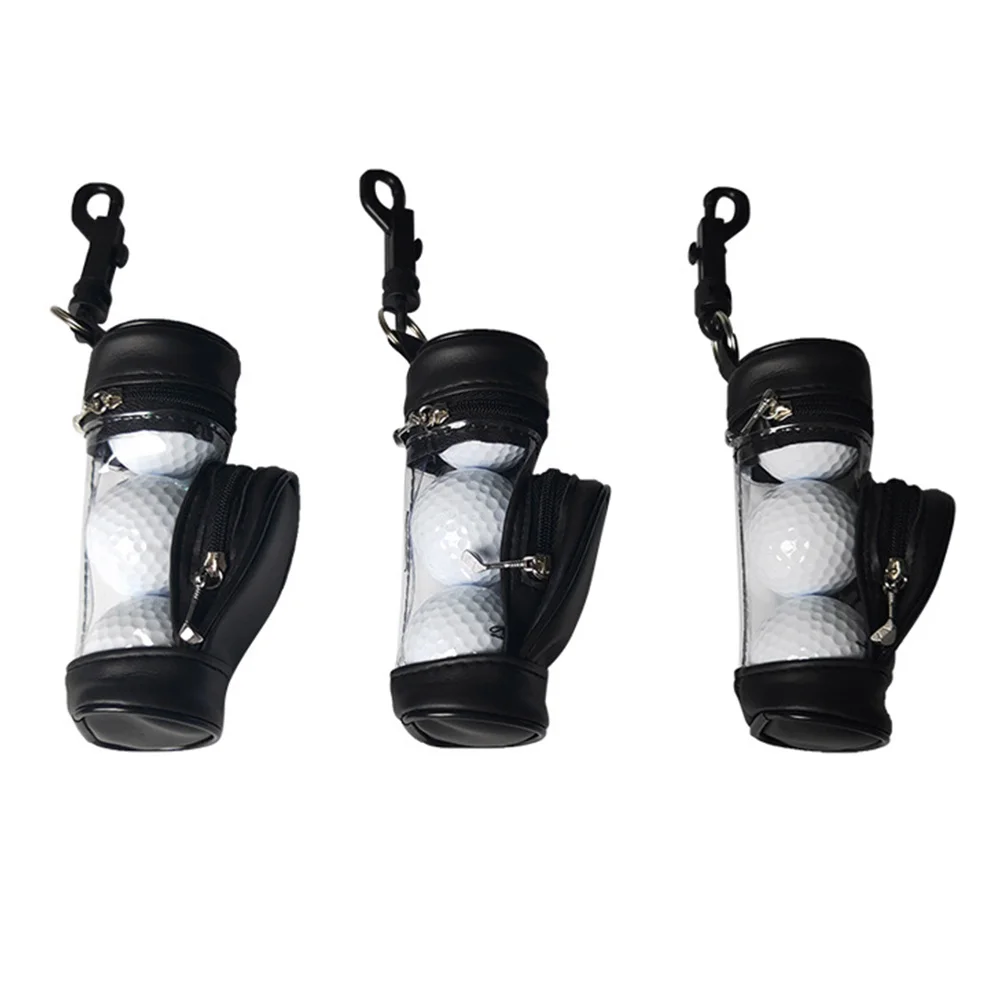 1Set Golf Waist Bag Durable Material Zipper Opening Portable Ball Organizer Protects Balls from Shaking Friction Easy Carry Mini