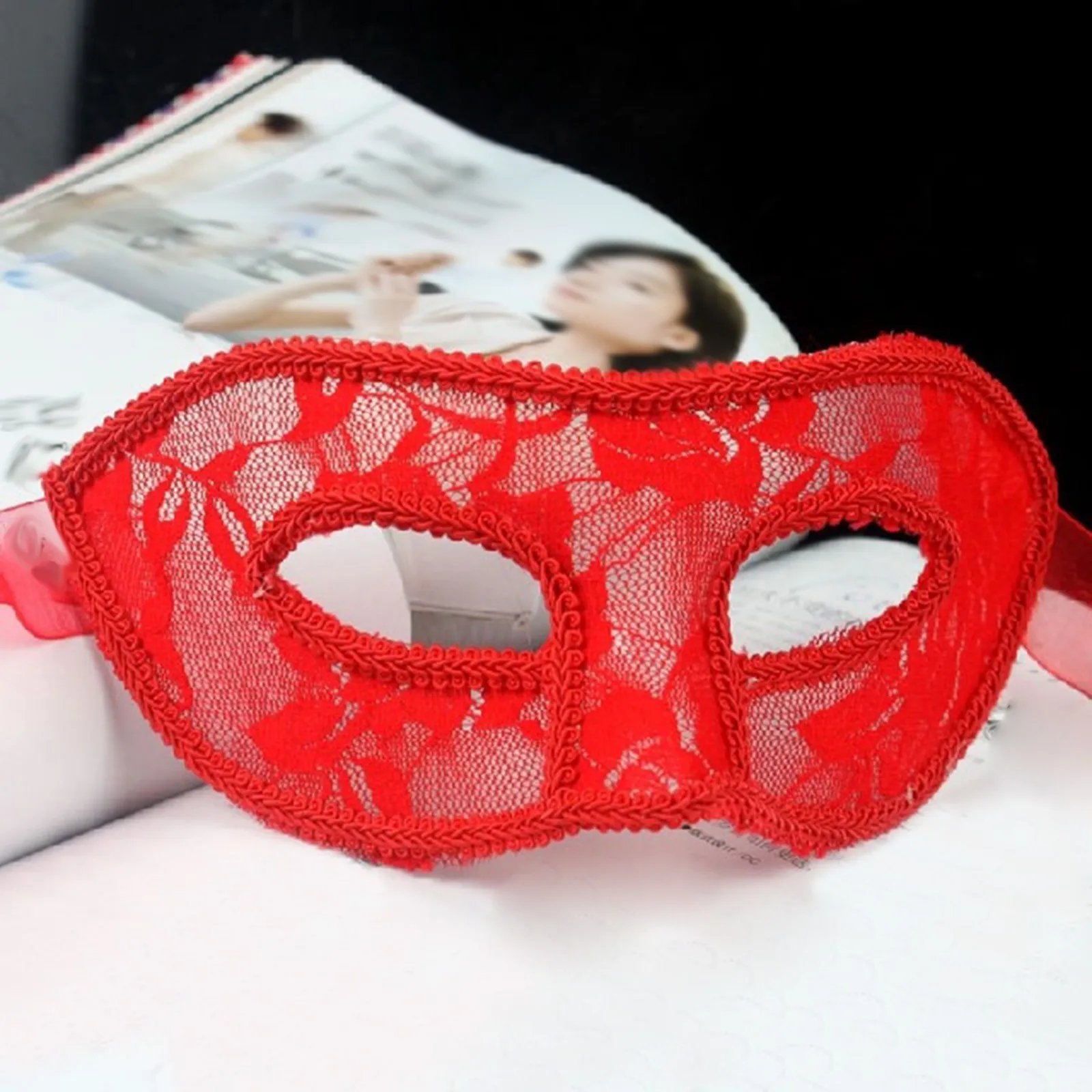 

Ladies Halloween Fashion Trend Mask Lace Transparent Mask Dance Party Will Match The Performance Mask Personality Mask