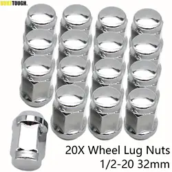 20X Car Steel Wheel Lug Nuts  1/2