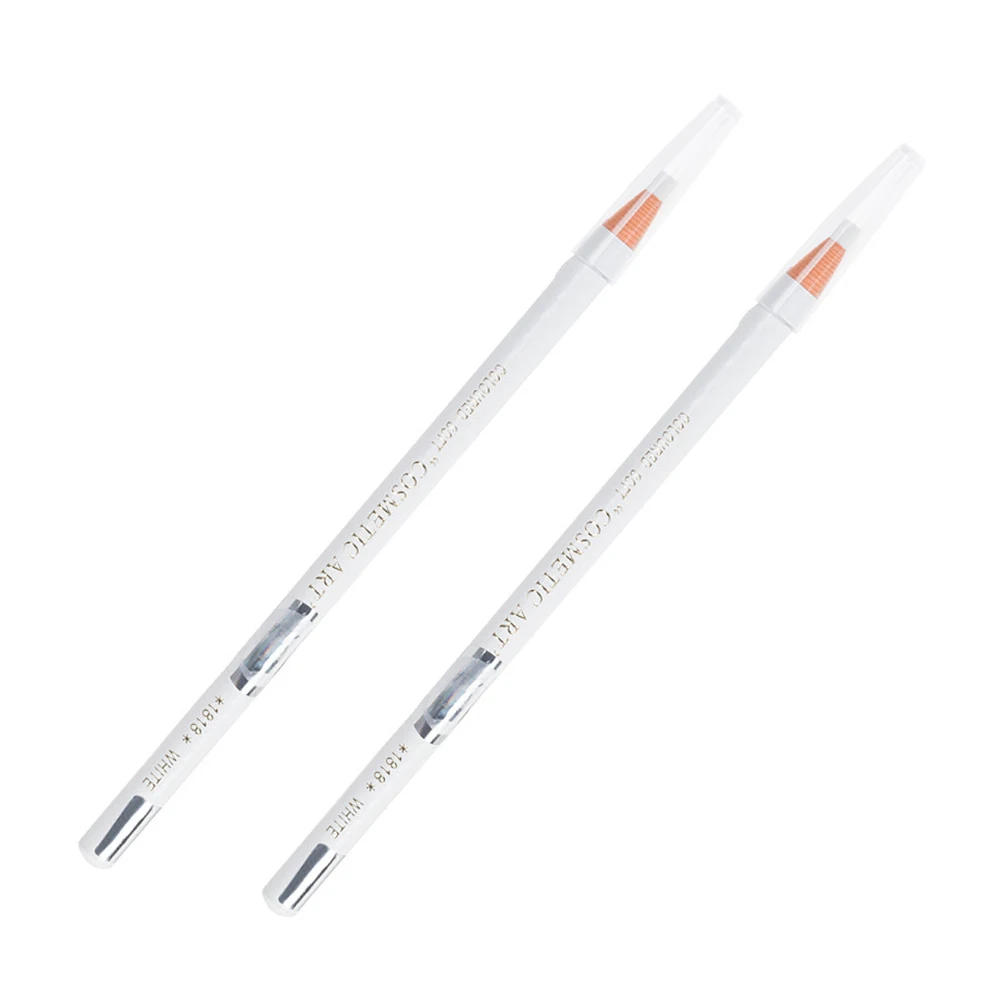 

2 Pcs Eyebrow Pen Waterproof Long Lasting Eyeliner Wooden Highlighter Makeup Pen Highlighter Silkworm Makeup Cosmetics