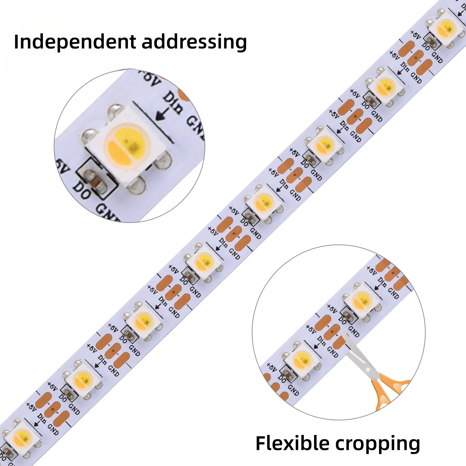 1/5m 5V SK6812 RGBW RGBWW WWA 4 w 1 pasek LED 30/60/144led oświetlenie pikselowe indywidualny adresowalny taśma pikselowa Led biały IP30/65/67