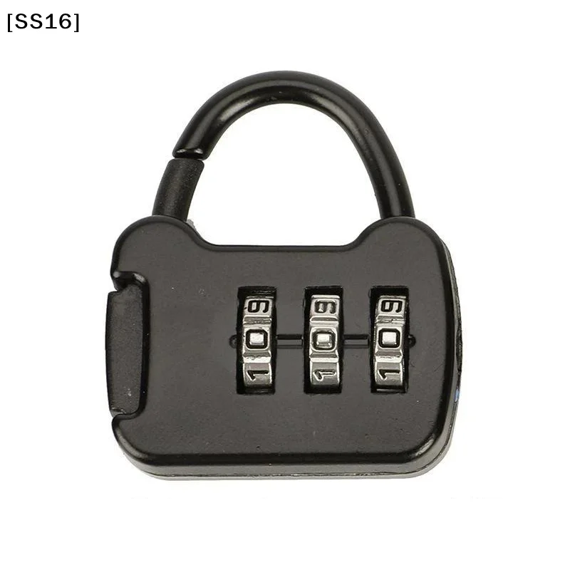 〔SS16〕3 Digit Combination Padlock Zinc Alloy Mini Password Lock Colorful Anti Theft Lock For Luggage Gym Locker Cabinet