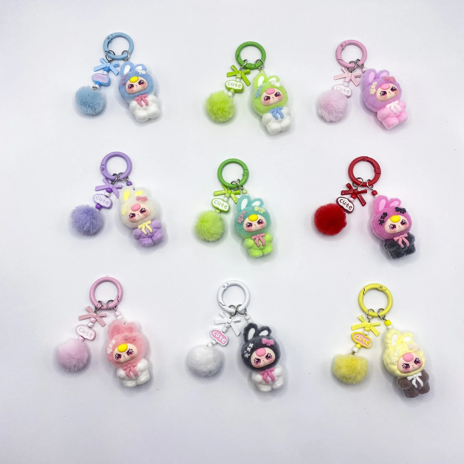 

1PCSGradual standing posture baby three - year - old doll keychain