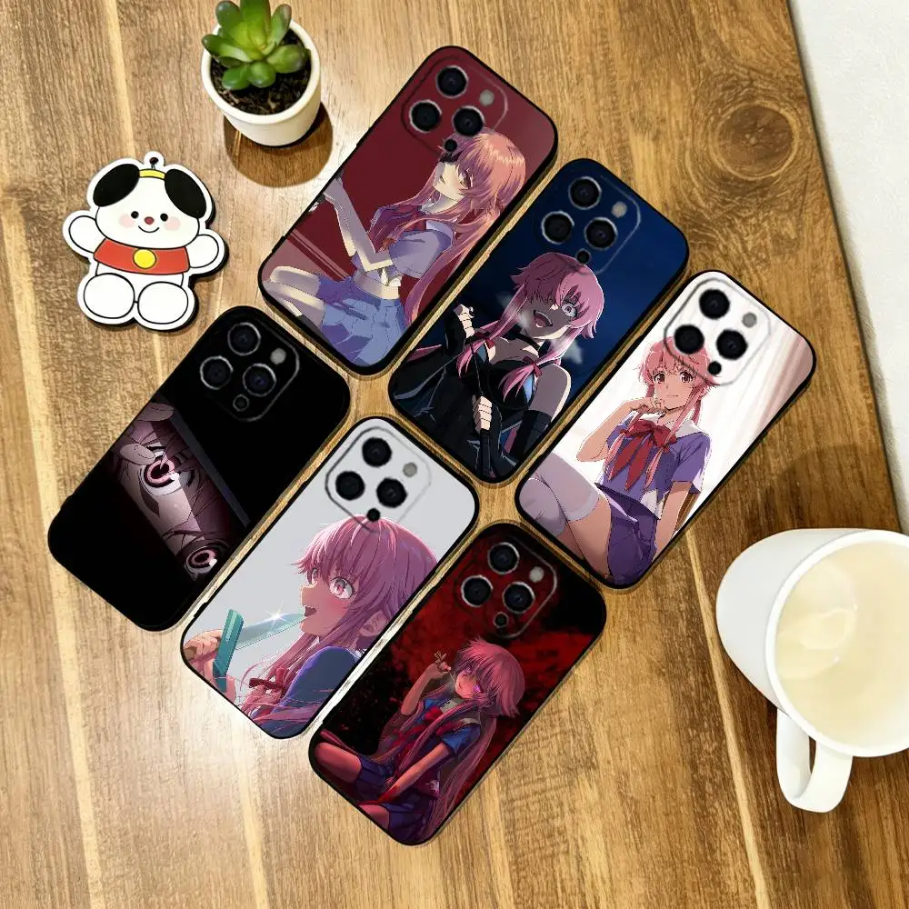 

Future Diary Gasai Yuno Phone Case For iPhone 17, 16,15,14,13,12,11 Plus,Pro Max, Others Soft Silicone Black Cover