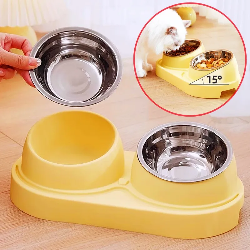 Comedero doble antiderrames para perros y gatos - tazón de agua - imagen 2