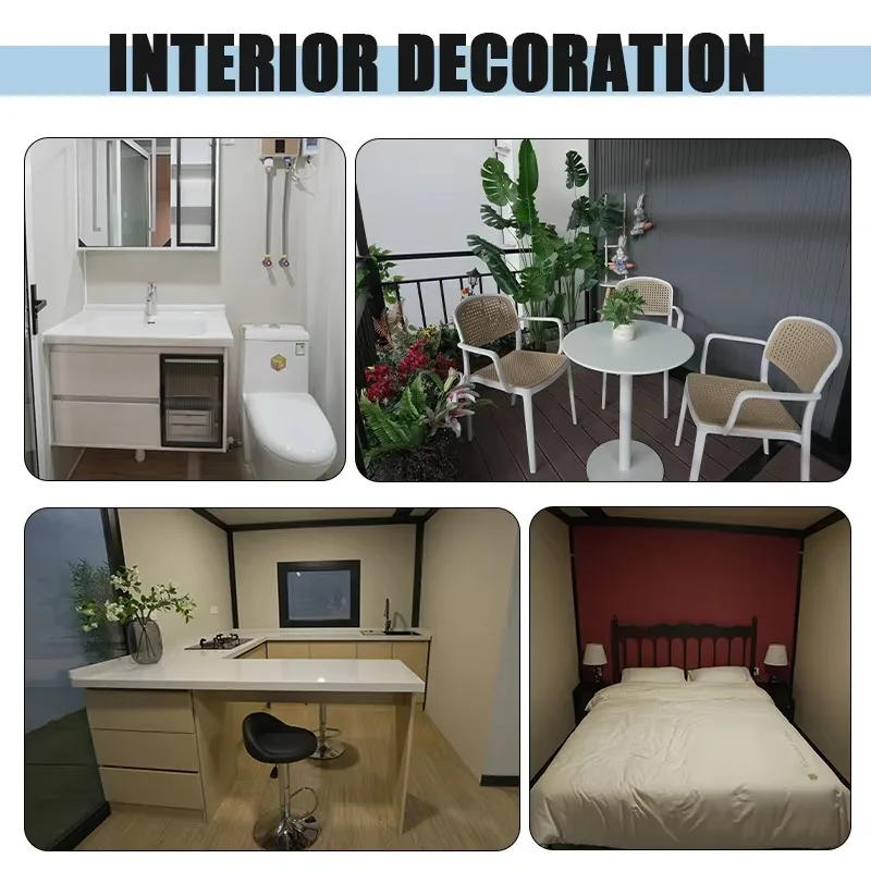 منزل حاوية حديث قابل للتوسيع من طابقين، متين 40 قدمًا، حاوية جاهزة وحدات قابلة للتوسيع، منزل صغير متنقل، مسطح #3