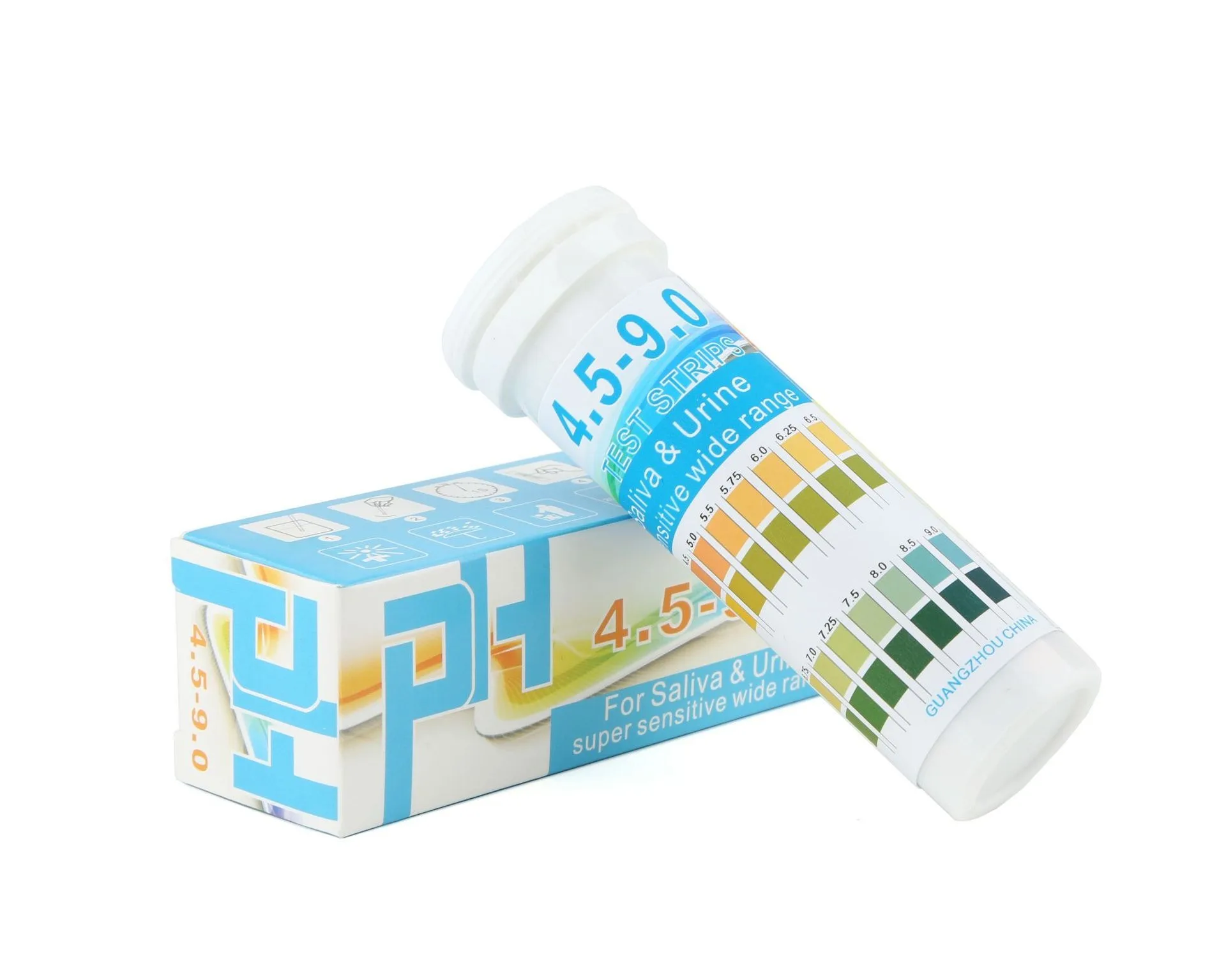150 strisce di carta reattiva per PH in bottiglia carta per tornasole gamma chimica PH 4.5-9.0 Test alcalino acido per l'urina della piscina d'acqua