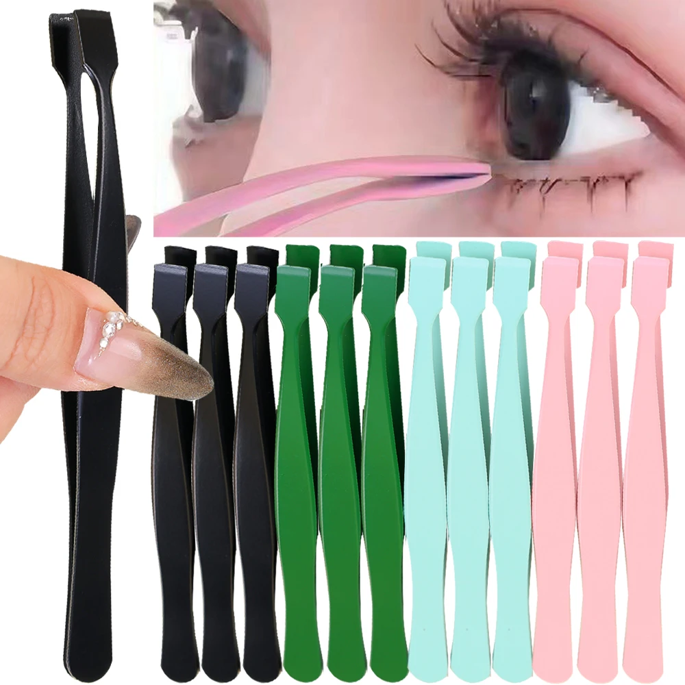 4 stks Professionele Ogen Pincet Hoge precisie Draagbare Lagere Wimper Speciale Pincet DIY Wimpers Applicator Makeup Tools