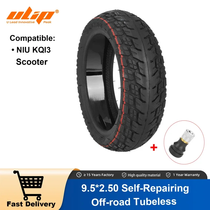 

Ulip 9.5x2.50 Self Repairing Off-Road Tubeless Tire Explosion Proof for NIU KQI3 E-Scooter 9.5 Inch 9.5*2.50 Tyre Replace Parts