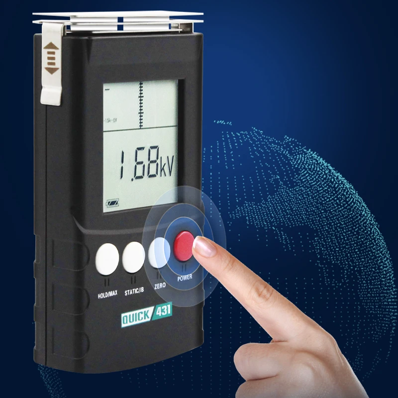 protection equipment electrostatic meter Quick 431 digital display staticc meter for film/resin products measurement