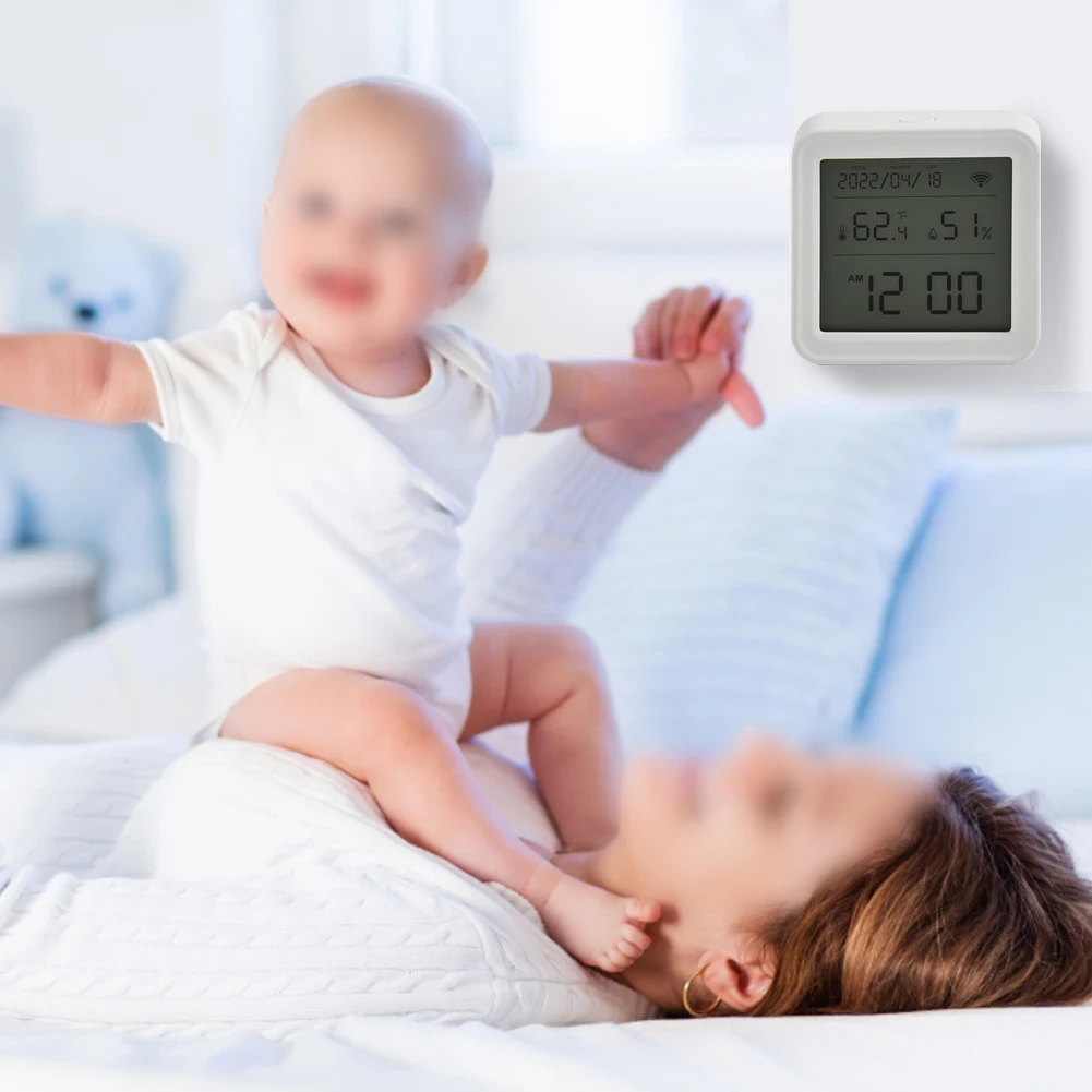 WiFi Thermometer Thermometer WiFi 2.4GHz IEEE 802.11 B/g/n WiFi Temperature Sensor WiFi Thermometer 5.5cmx5.5cm
