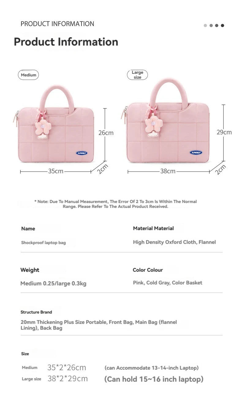 Laptoptasche 13,3 14 15 15,6 Zoll Aktentasche Hülle für MacBook Air Pro Xiaomi Huawei ASUS Notebook-Tasche Herren Damen Tragbare Handtasche – Detail 15
