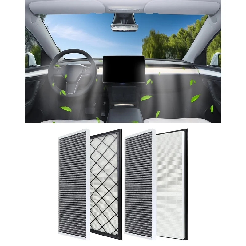 For Model Y External Hepa Air Filter with Activated Carbon,  Recirculation,Replacement Filter Comptatible 6 PACK